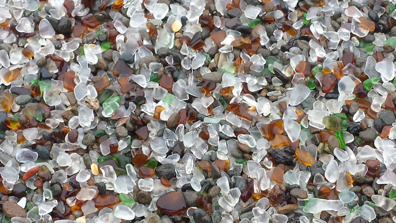 Supermoon Sea Gl Hunter S Dream Smooth Pieces Of White Green And Brown Sea Gl On The Beach At Fort Bragg